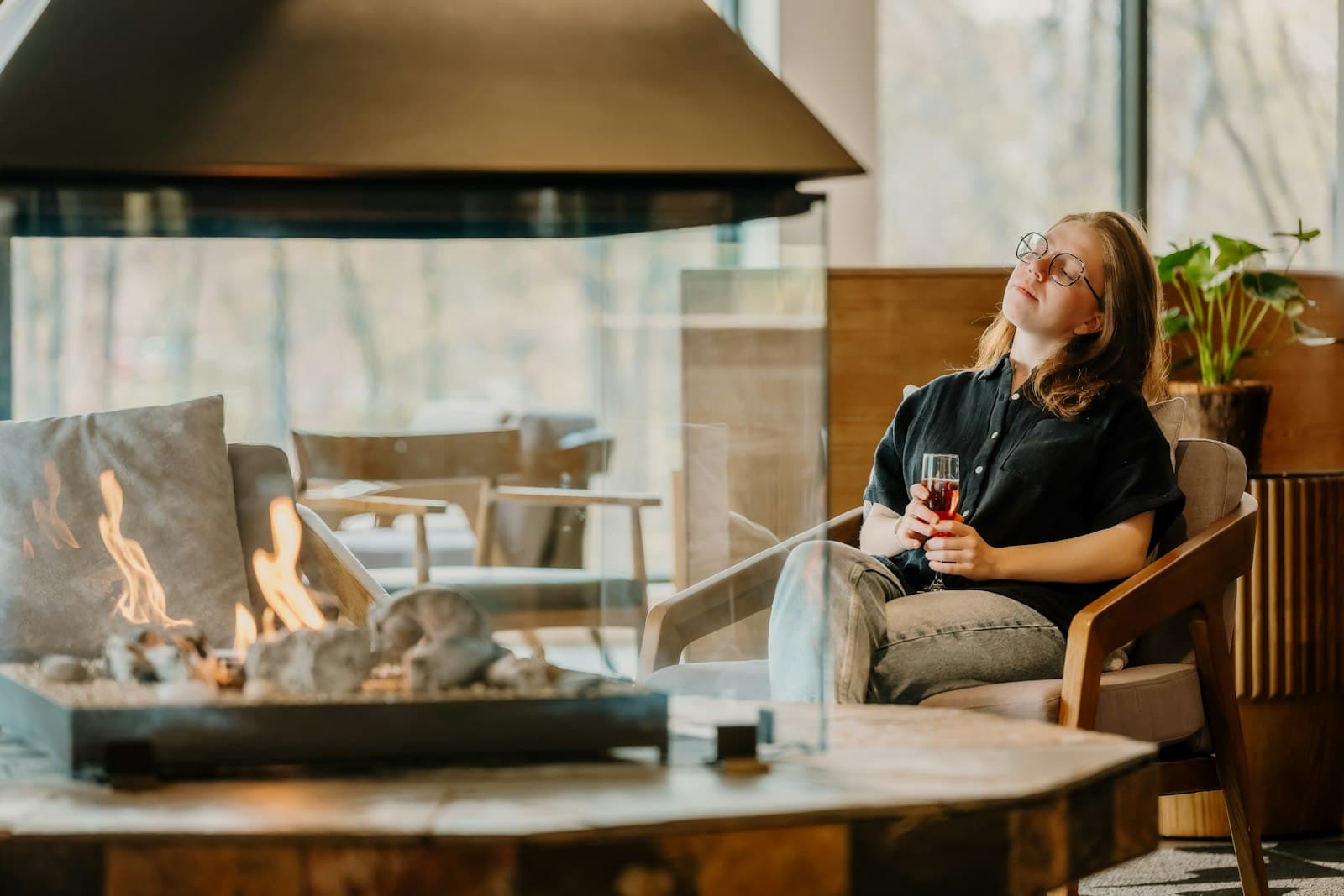An everyday moment of independence in a bright home setting.